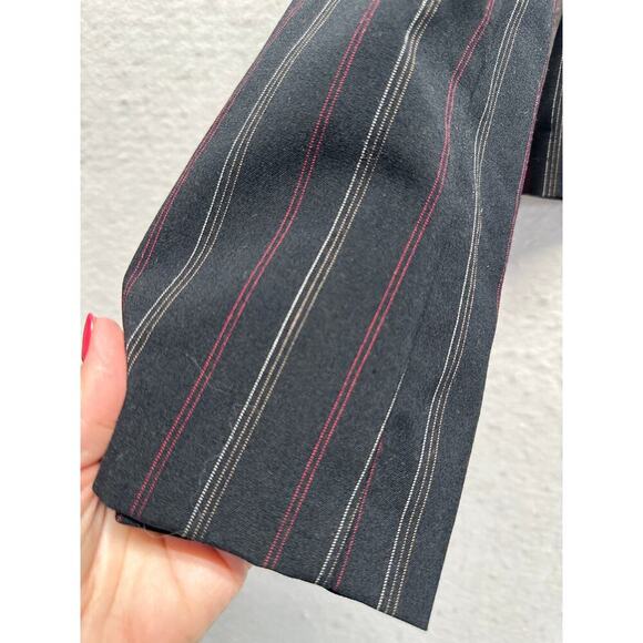 Y2K Candie’s Black Pinstripe Cropped Blazer Women’s L - Picture 3 of 8